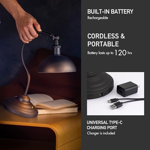 O'Bright Bankers - Cordless LED Table Lamp (Oil Rubbed Bronze)