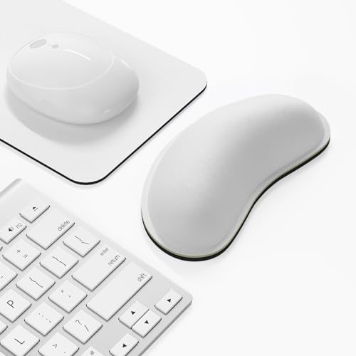 Dapesuom Mouse Wrist Rest, Ergonomic Memory Foam Mouse Wrist for Computer Desk Mats Support, Hand Rest Pad Cushion for Gaming, Office, Laptop, Men, Women, Pain Relief & Easy Typing, Space Gray