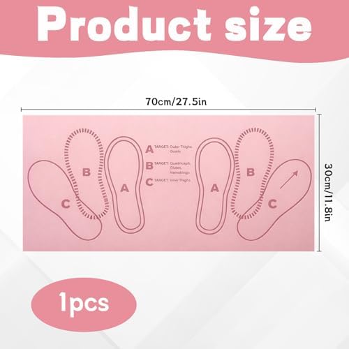 27.5 * 17.8inch Squat Mat with Foot Position, Guided Training Pad for Proper Form, Home Gym Equipment for Leg Workouts, Compact Exercise Mat for Squats and Core Training