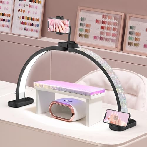 Half Moon Manicure Table Light: 31-inch Half Moon Light For Nail Desk