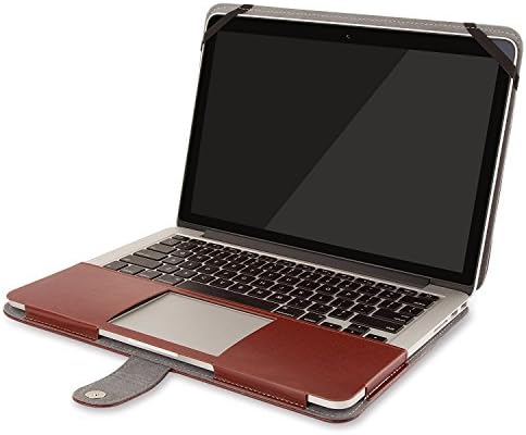 MOSISO PU Leather Portfolio Protective Stand Cover Sleeve, Brown