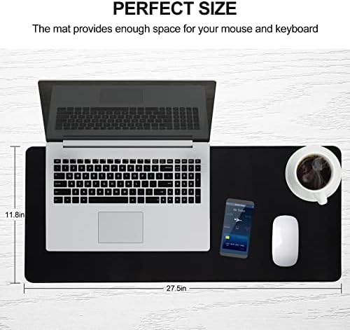 Large Gaming Mouse Pad with Stitched Edges,[27.5x11.8In] Extended Mouse Pad with Non-Slip Natural Rubber Base for Gamer/Desktop/Office/Home (70x30 Blackus)