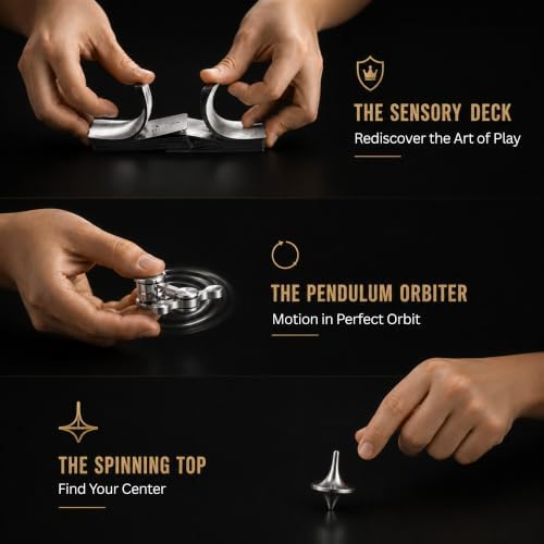 The Executive Fidget Set™ – Luxury Metal Desk Toys for Adults with ADHD & Anxiety | Premium Stress Relief & Executive Office Gift