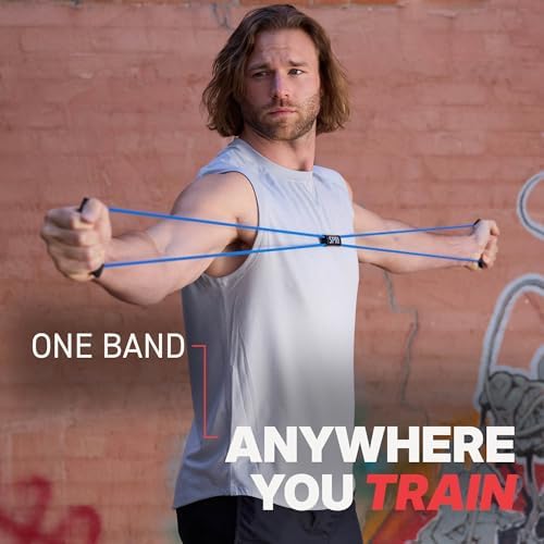 SPRI Ultra Toner Figure 8 Resistance Band with Padded Handles Great for Stretch, Exercise, Fitness Training, Yoga, Resistance Weights, Therapy, Gym or Home Workout Equipment.