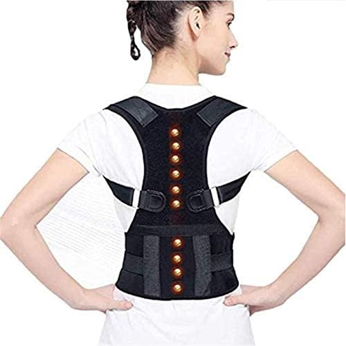 Posture Corrector Shoulder Bandage Corset for The Back Orthopedic Posture Correction Lower Back Support Belt for Men Women,White-XL,Black-M (Black,Large)