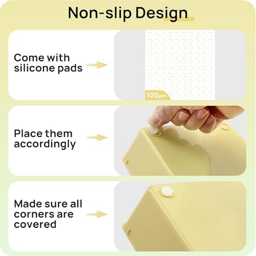 Vtopmart 25 Pack Plastic Drawer Organizers with Non-slip Rubber Pads