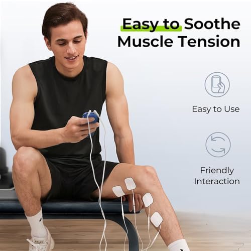 AUVON 3-in-1 TENS Unit Muscle Stimulator, 40 Levels for Gradual Pain Relief