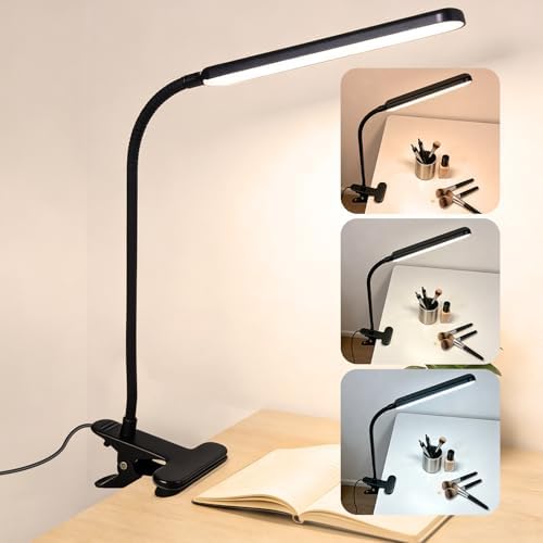 LED Desk Lamp with Clamp for Reading,Nail Art & Painting