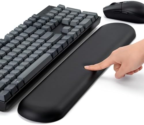 ASFSKY Leather Keyboard Wrist Rest, Full-Size Wrist Pad for Keyboards