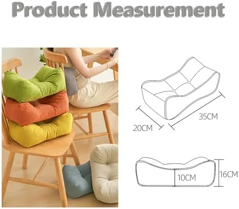 Be&xn Soft Lumbar Support Pillow for Office Chair & Car, Corduroy Back Support Pillow for Lower Back Pain Relief, Ergonomic Design Back Cushion for Sleeping and Resting (Orange)