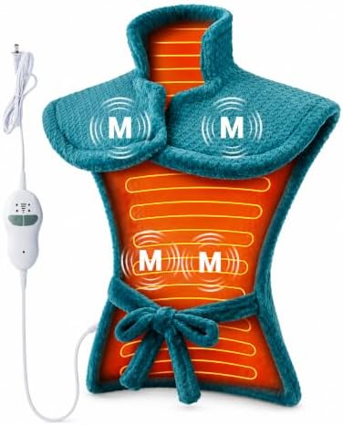 Garvee Wearable Vibrating Heating Pad for Neck Shoulders Back Pain Relief