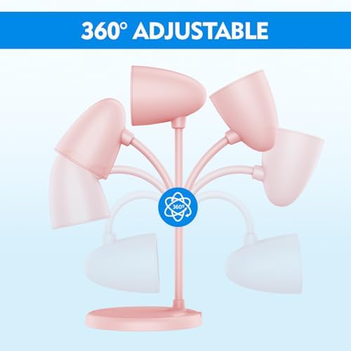 LED Desk Lamp for Home Office,Dimmable Table Lamp 3 Light Colors