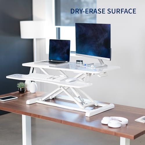 VIVO White Dry Erase 36 in Desk Converter, DESK-V036KWE