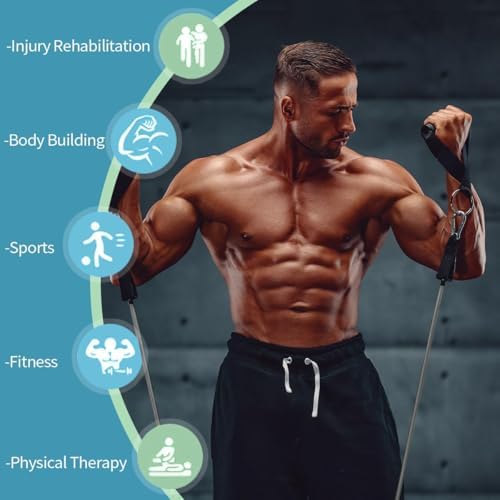 VEICK Resistance Bands with Handles, Exercise Tube Bands Set for Workouts