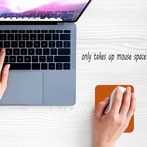 Small Rectangular Mouse pad Shop,only Takes up Mouse Space, Universal mini Mouse pad Portable Waterproof, with Non-Slip Glue Base, Orange 5X6 inches,
