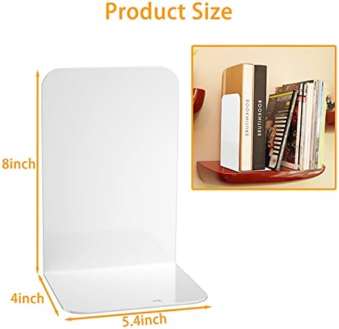 VFINE White Metal Bookends: 2 Pairs for Heavy Books and Shelves