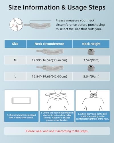 Neck Brace for Pain Relief and Support, Soft Cervical Collar for Women, Men