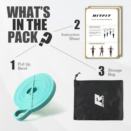 RitFit Pull Up Assist Band in Natural Latex for Stretching and Mobility