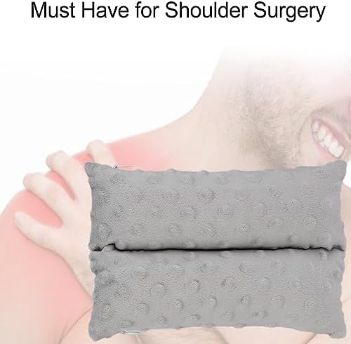 Neck Pad Strap Cushion Pillow for Arm Sling Comfort Shoulder Support Pad Rotator Cuff Replacemet Surgery Elbow Brace Carry Padded Cover Broken Wrist Hand Injury Cast, Minky Dot Light Gray