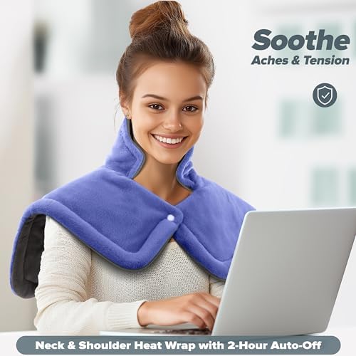 Heating Pad for Neck Shoulder, 3X Deeper Pain Relief, Women Men Gifts