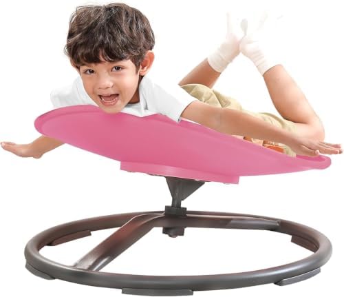 BABAMU Spinning Chair for Autistic Kids, Sensory Swivel Chair, 220LBS Weight Capacity, Autism Sensory Products, Autism Toys, Sensory Toy (Pink, Egg)