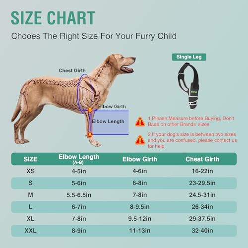 Dog Elbow Brace for Large Dogs, Right Front Leg Callus Protection