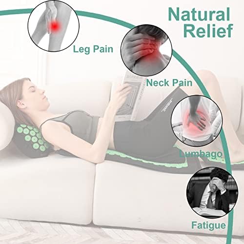 XiaoMaGe 4PCS Set Acupressure Mat and Pillow Set with Carry Bag