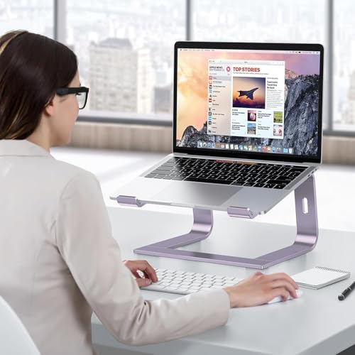 OMOTON Laptop Stand, Detachable Mount for MacBook Air/Pro Dell HP Purple