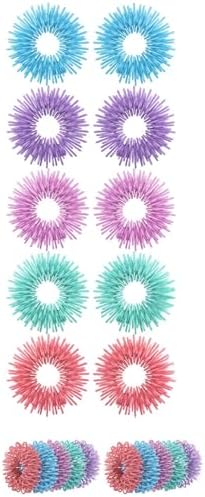 Mr. Pen- Spiky Sensory Rings, 10 Pack, Pastel Colors