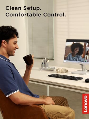 Lenovo 100 Wireless Compact Keyboard Cordless Keyboard for PC & Laptop with Windows Silent Keys Full-Size Layout with Numeric Keypad Plug & Play USB Receiver Portable, Black