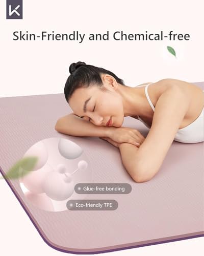 KEEP 72" x 24" Yoga Mat, 7mm Thick Non Slip TPE Mat