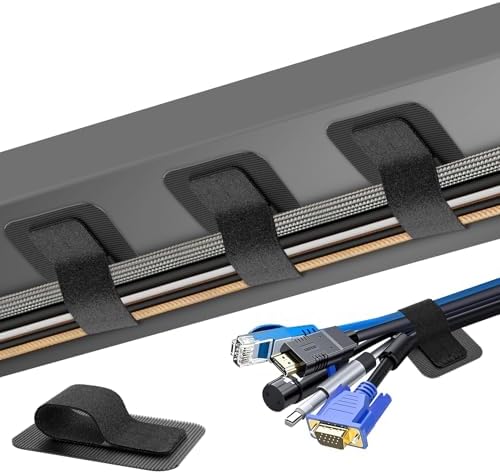 Cable Management Under Desk, Enhanced up to 15 Cord Organizer30 Pair
