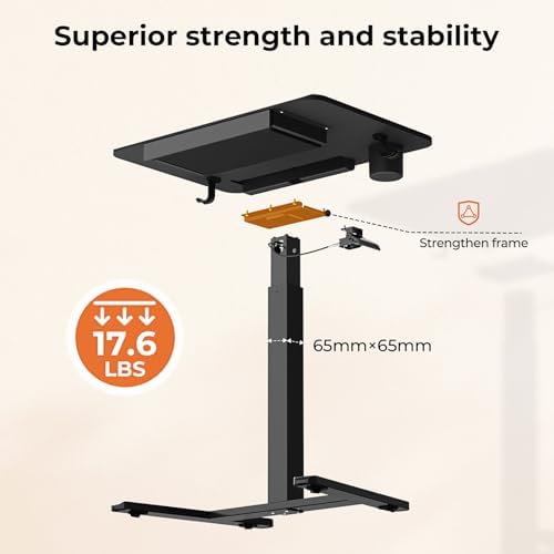 28" Mobile Standing Desk with Drawer, Portable Laptop Desk (Pack of 2)
