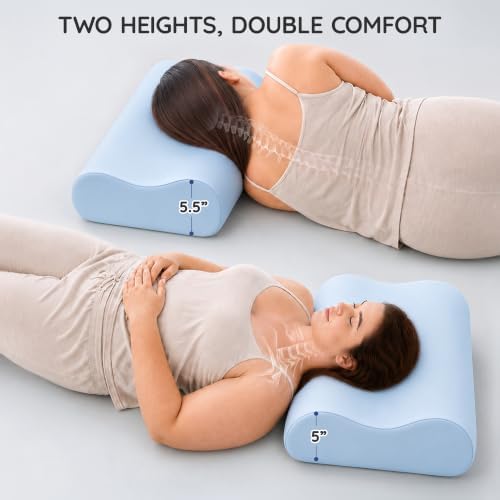 AM AEROMAX Queen Contour Memory Foam Pillow for Neck Pain Relief