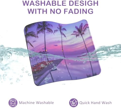 eulps Mouse Pad with Stitched Edge, Multiple Patterns Computer Mouse Pads with Non-Slip Rubber Base, Washable Cloth Mousepad, for Gaming, Laptop, PC (Violet Dusk)