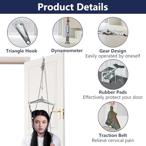 Portable Neck/Cervical Stretcher for Cervical Traction - Adjustable Device Relieves Neck Pain, Improves Posture & Spinal Decompression at Home