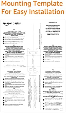 Amazon Basics Fixed Flat TV Wall Mount, Low Profile, for 12" to 40" TVs, VESA 200x200, 40 lbs Capacity, with Installation Template, Black