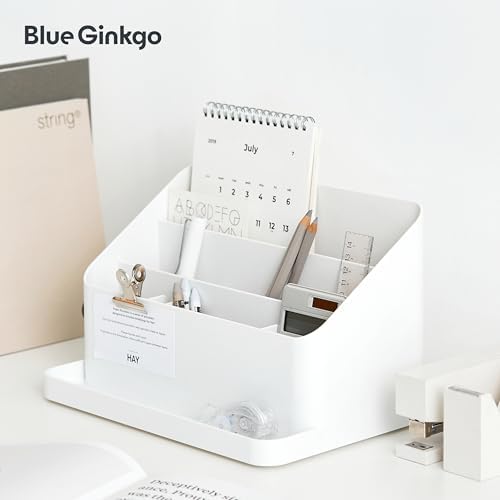 BLUE GINKGO Desk Organizer, Office Supplies, Blue, Made in Korea