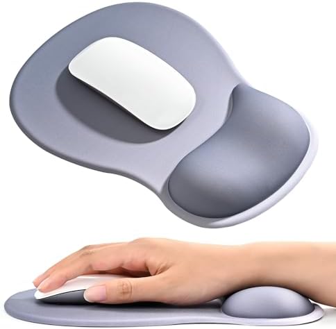 EooCoo Mouse Pad with Gel Wrist Rest, Ergonomic Mousepad Wrist Alignment