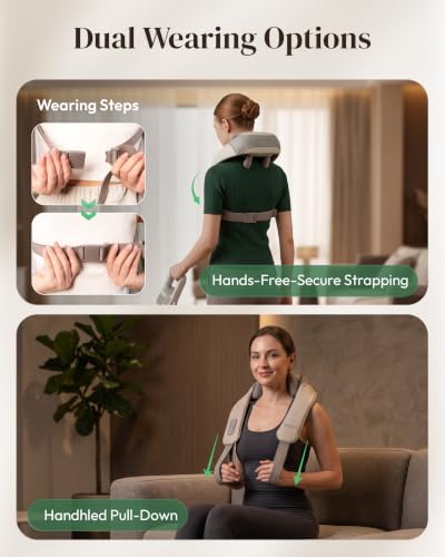Cordless Neck Massager with Heat, FSA Eligible HSA, Gifts for Women & Men