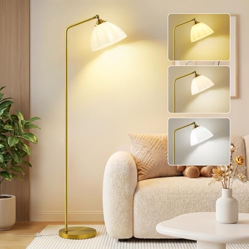 GyroVu Floor Lamps for Living Room, 63" Modern Tall Standing Lamp, 3CCT