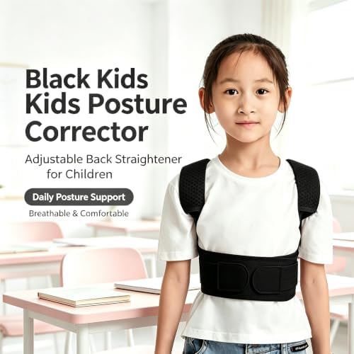 Back Brace Posture Corrector Kid Teenagers,Adjustable Upper Back Straightener Lumbar Support Belt for Hunchback Correction Pain Relief,Breathable Spine Support Brace Spine Corrector