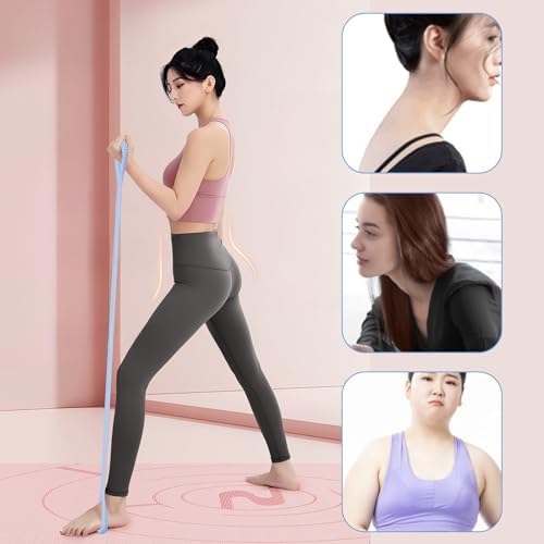 Adorila Figure 8 Resistance Band, Elastic Bands for Exercise for Arm, Shoulder, Back, Leg Stretching, Portable Home Office Elastic Training Band for Yoga, Pilates, Fits