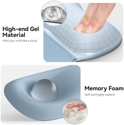 TECKNET Gel Ergonomic Mouse Pad & Keyboard Wrist Rest & Coaster