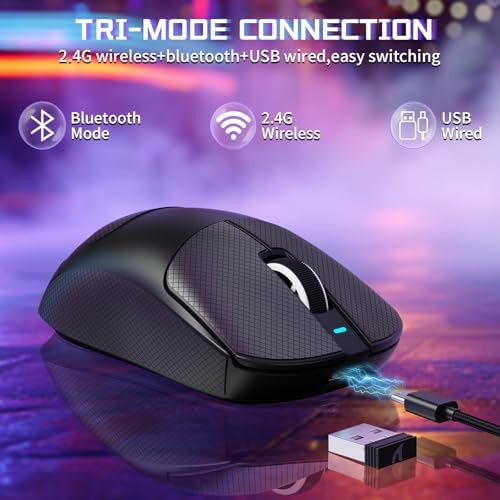 ATTACK SHARK X8 SE Tri-Mode Wireless Gaming Mouse Ergonomic 59g Lightweight