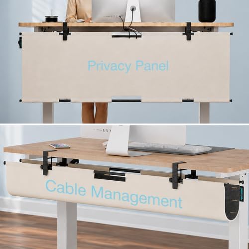 No Drill Under Desk Cable Management Tray, 30" Felt Cord Organizer