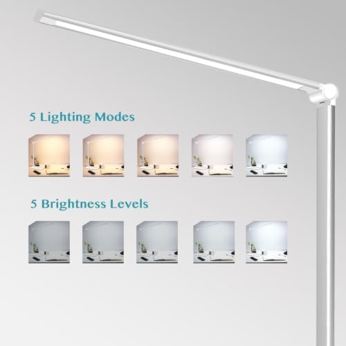 LED Desk Lamp with Wireless Charger,Touch Lamp for Home Office Dorm