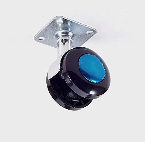 1pcs Swivel Caster Wheels Alloy Plate Mounted Caster Wheel for Office Chair 2.01inch Black Silver