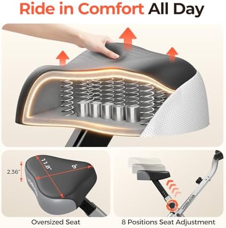 YOSUDA Folding Exercise Bike, 5 IN 1 Foldable Stationary Bike for Seniors