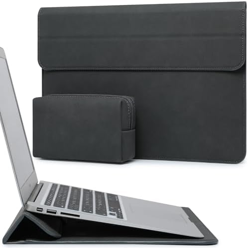 HYZUO 13.3-14 Inch Laptop Case Sleeve with Stand Feature, Space Gray